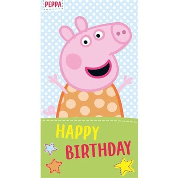 Peppa Pig Happy Birthday Card