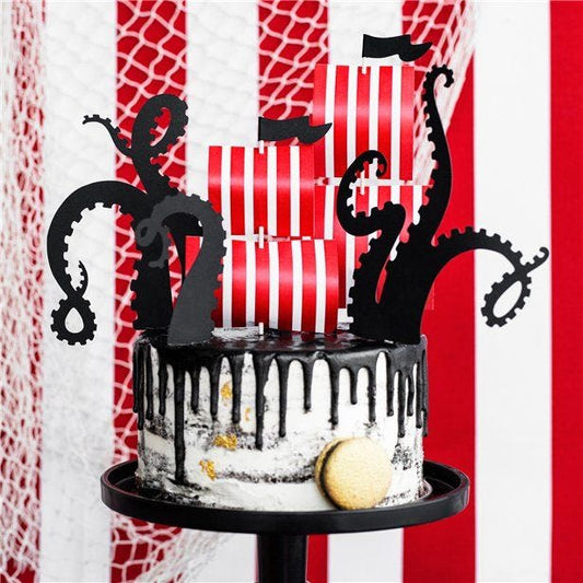 Pirate Flag and Octopus Cake Decorating Kit (5pk)