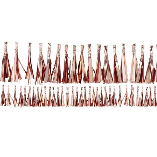 Pick & Mix Rose Gold Tassel Garland - 2m