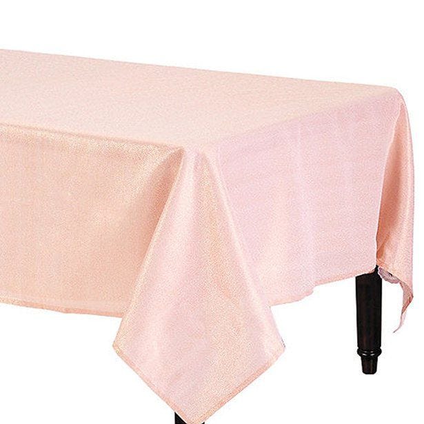 Premium Metallic Rose Gold Fabric Table Cover - 1.5m x 2.6m