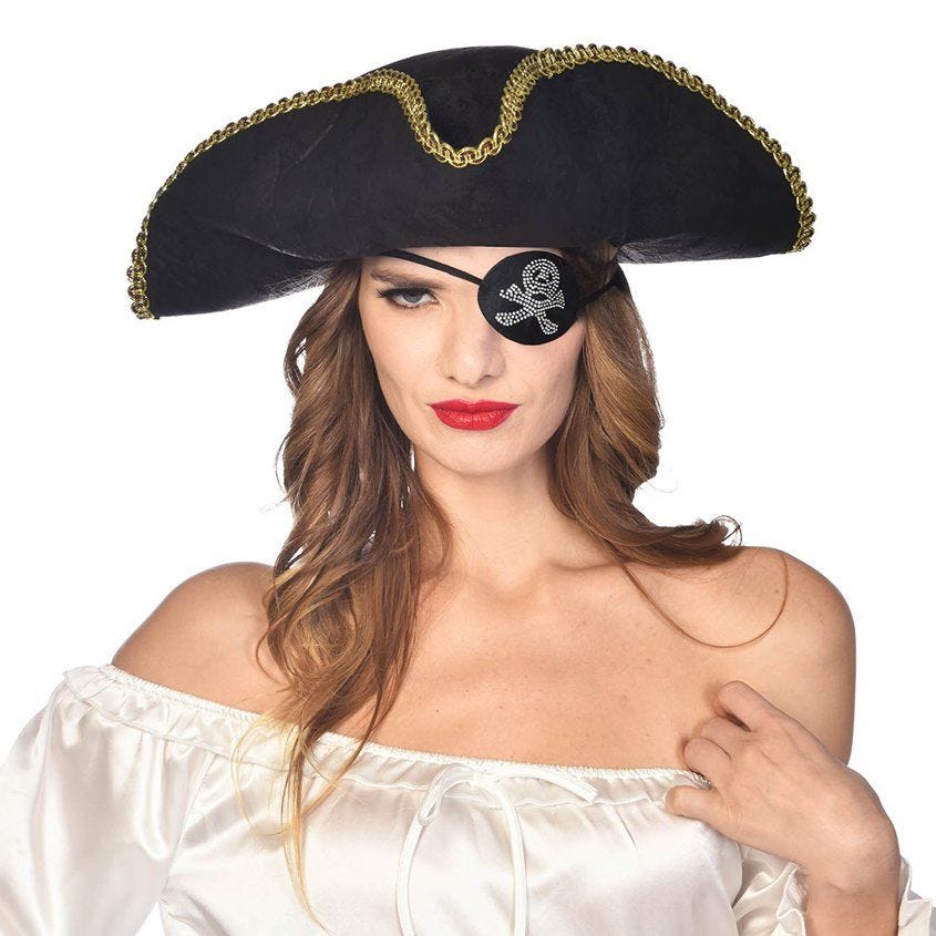 Diamante Skull Pirate Eyepatch