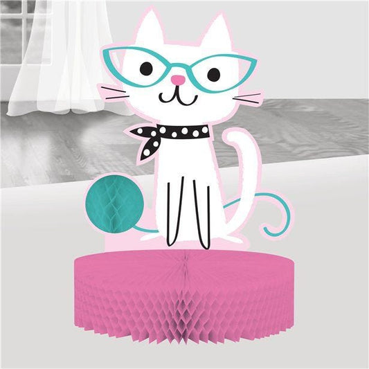 Purr-fect Party Honeycomb Table Centerpiece - 30.5cm