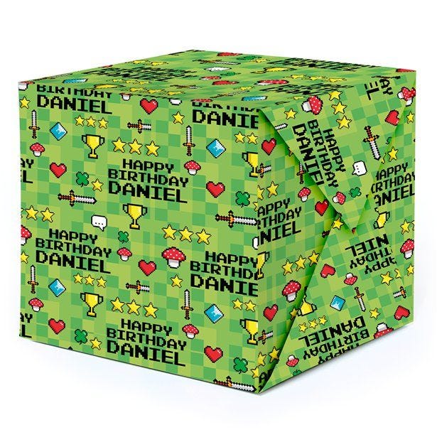 Gaming Personalised Wrapping Paper - 62 x 100cm Sheet