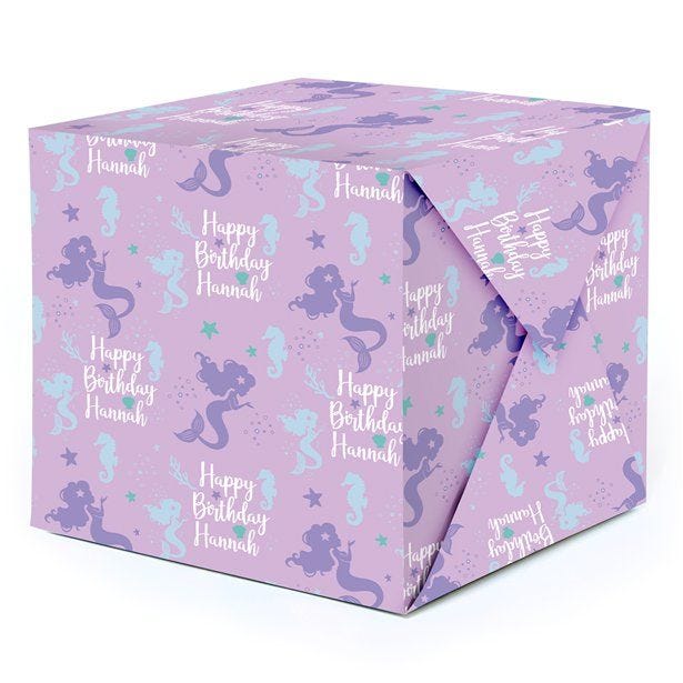 Mermaid Shine Personalised Wrapping Paper- 62 x 100cm Sheet