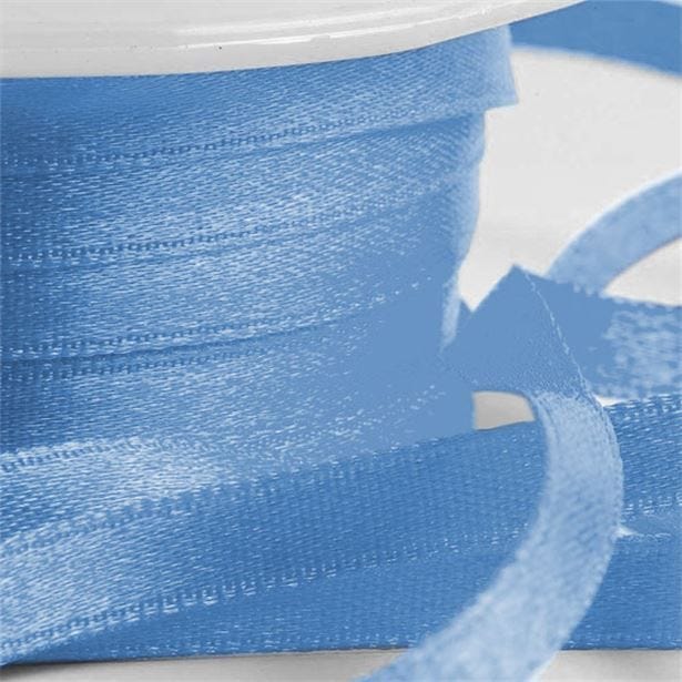 Blue Satin Ribbon - 6mm (25m roll)