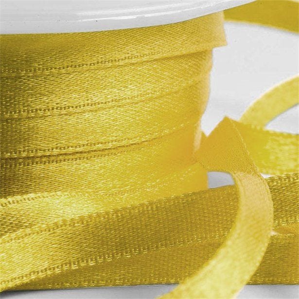 Old Gold Satin Ribbon - 6mm (25m roll)