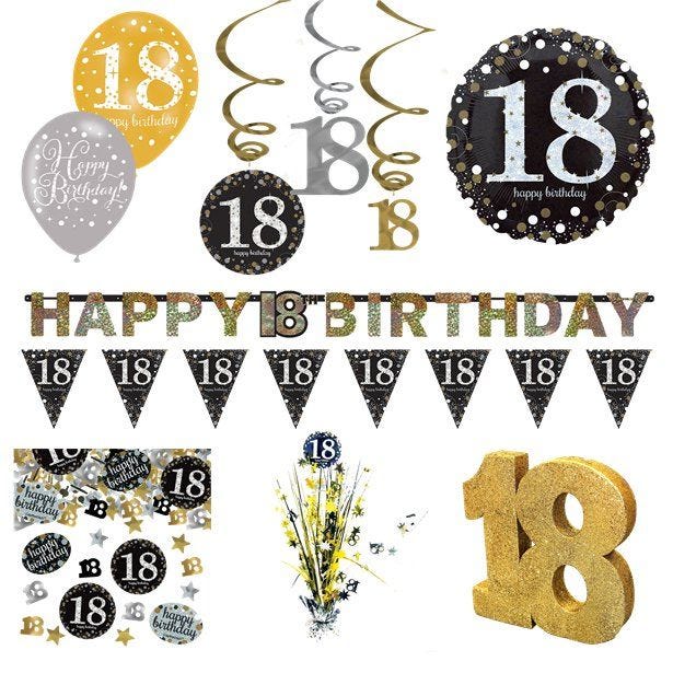 Sparkling Celebration 18th Decorating Kit - Premium