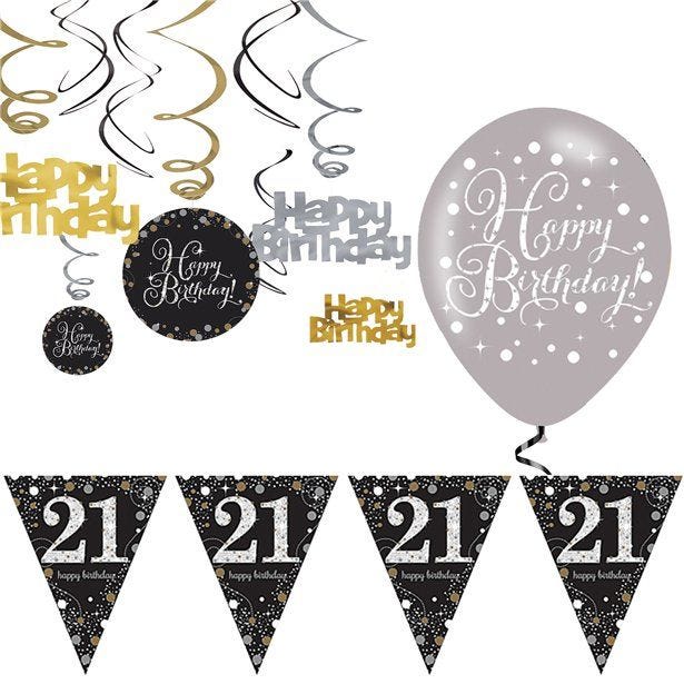 Sparkling Celebration 21st Decoration Kit - Value