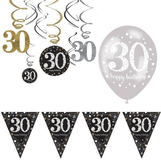 Sparkling Celebration 30th Decoration Kit - Value