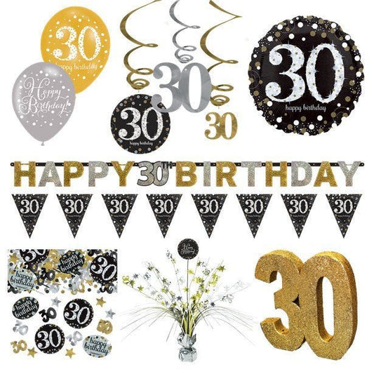 Sparkling Celebration 30th Decorating Kit - Premium