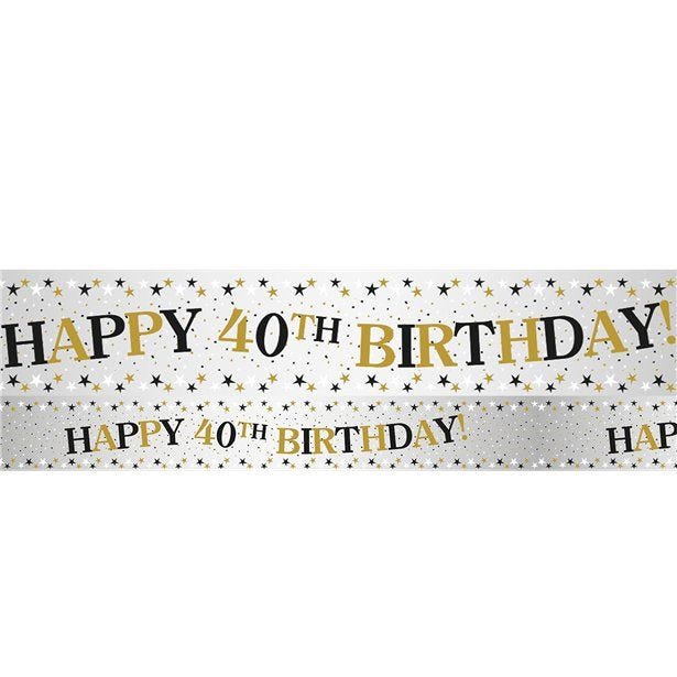 Sparkling Celebration 40th Foil Banner