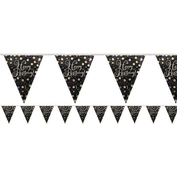 Sparkling Celebration Foil Happy Birthday Bunting - 4m