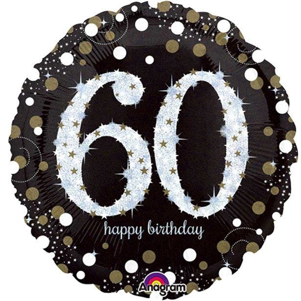 Sparkling Celebration 60th Birthday Balloon - 18" Foil