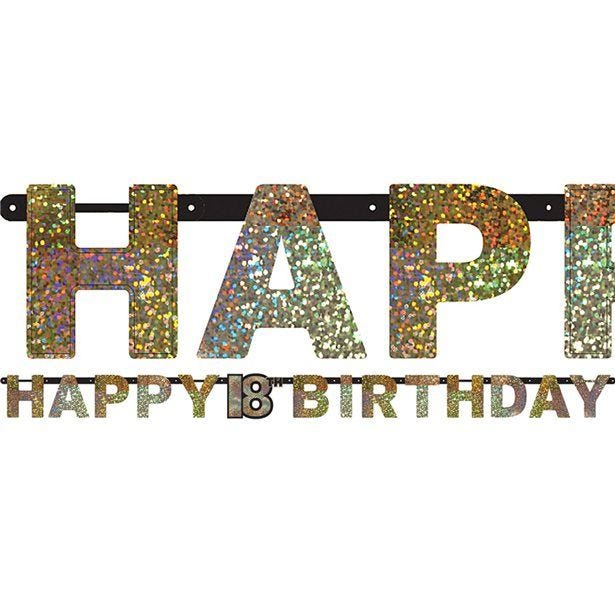 Sparkling Celebration 18th Birthday Letter Banner - 2m