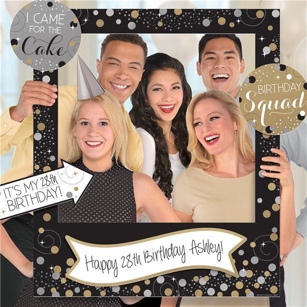 Sparkling Celebration Add an Age Giant Photo Frame with Props (15pk)