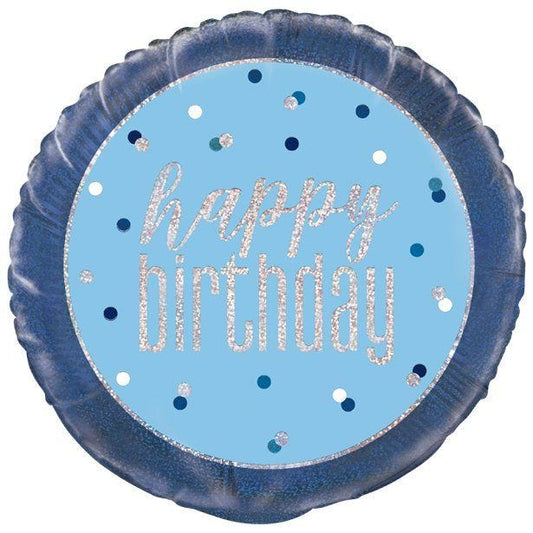 Blue 'Happy Birthday' Foil Balloon - 18"