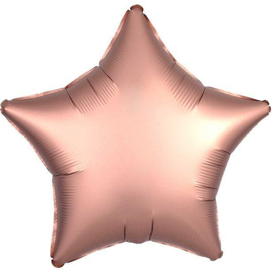 Rose Copper Satin Luxe Star Foil Balloon - 18" Unpackaged