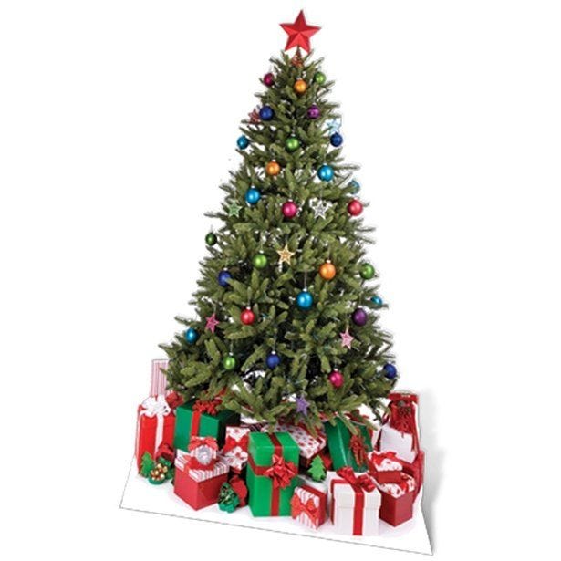 Christmas Tree Cardboard Cutout - 178cm x 97cm