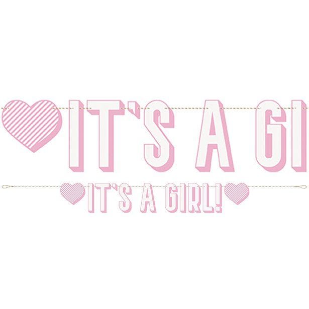 It's A Girl Paper Banner - 1.8m