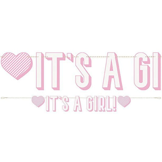 It's A Girl Paper Banner - 1.8m