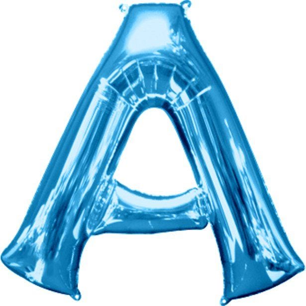 Blue Letter A Balloon - 34"Foil