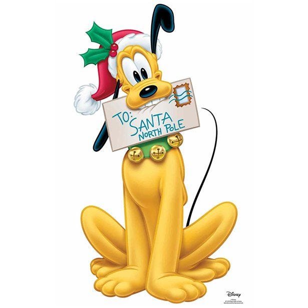 Pluto Christmas Carol Cardboard Cutout - 90cm x 56cm