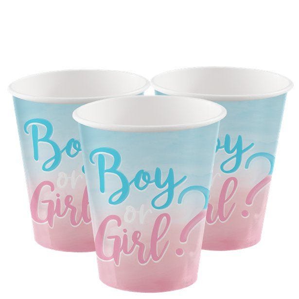 The Big Reveal Paper Cups - 250ml (8pk)