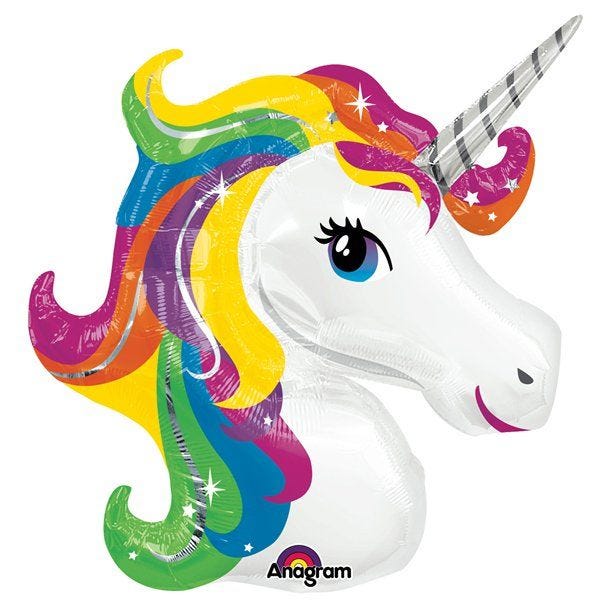 Rainbow Unicorn SuperShape Balloon - 33" Foil