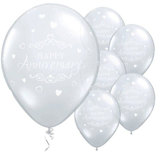 Anniversary Classic Hearts Balloons - 11" Latex (25pk)