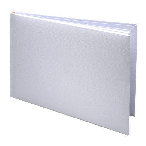 White Silk Guest Book - 24.5cm