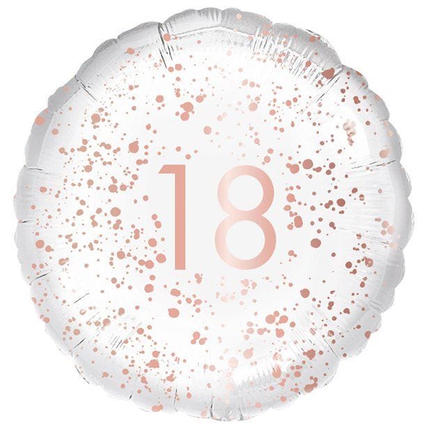 18th Rose Gold Foil Balloon - 18"