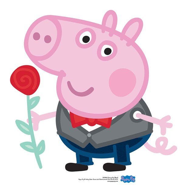 George Pig Rose Peppa Pig Cardboard Cutout - 60cm x 58cm