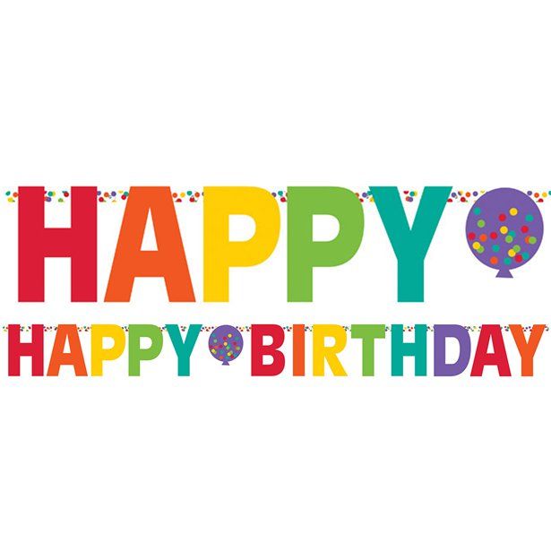 Rainbow 'Happy Birthday' Large Paper Banner - 3.2m