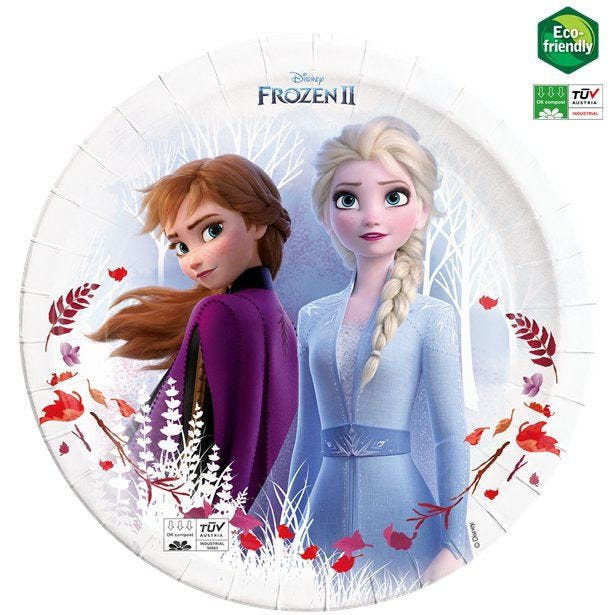 Frozen Compostable Paper Plates - 23cm (8pk)