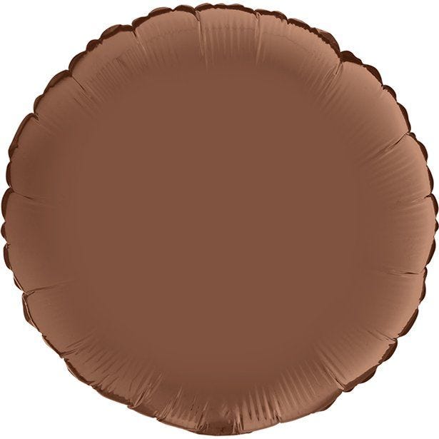 Satin Chocolate Round Foil Balloon - 18"