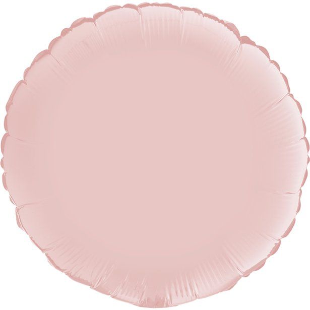 Satin Pastel Pink Round Foil Balloon - 18"