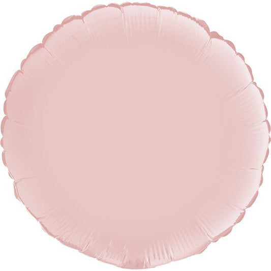 Satin Pastel Pink Round Foil Balloon - 18"