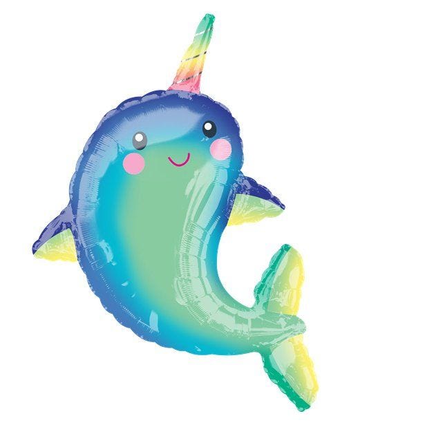 Narwhal SuperShape Balloon - 39" Foil