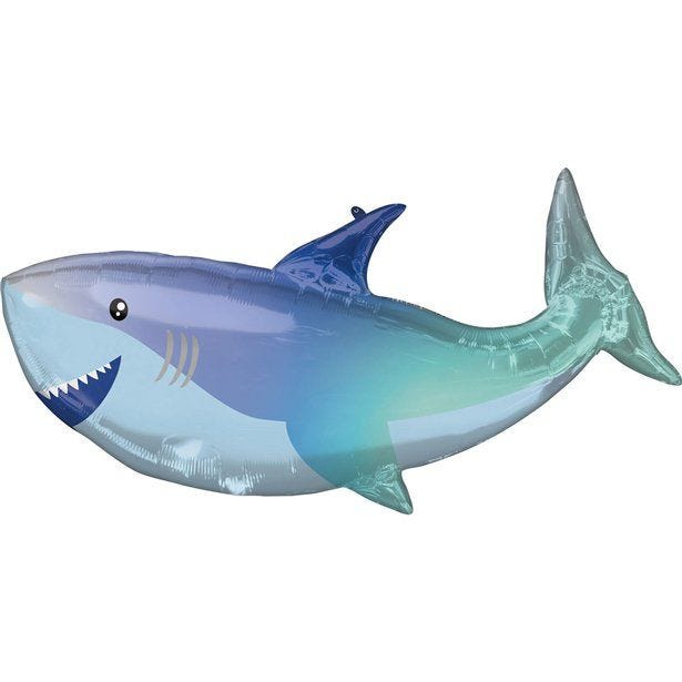 Shark Supershape Foil Balloon - 38"