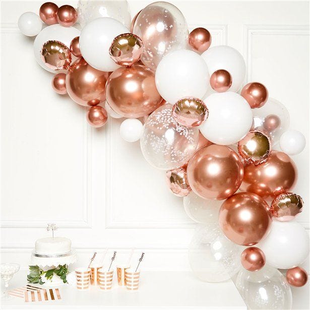 Rose Gold Balloon Arch Garland - 66 Balloons