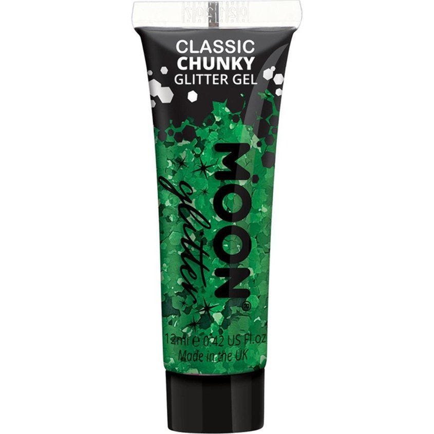 Chunky Glitter Body Gel - Green 12ml