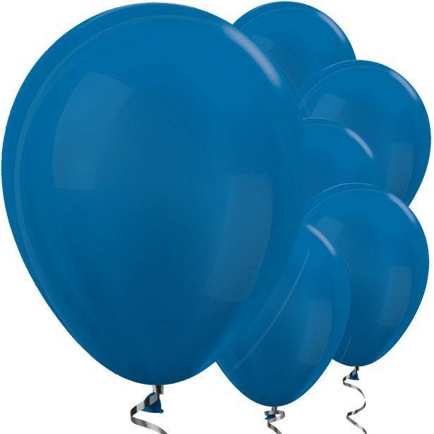 Metallic Blue Balloons - 12" Latex (25pk)