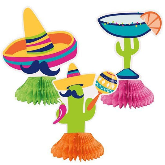 Boho Fiesta Mini Honeycomb Table Centrepieces (3pk)