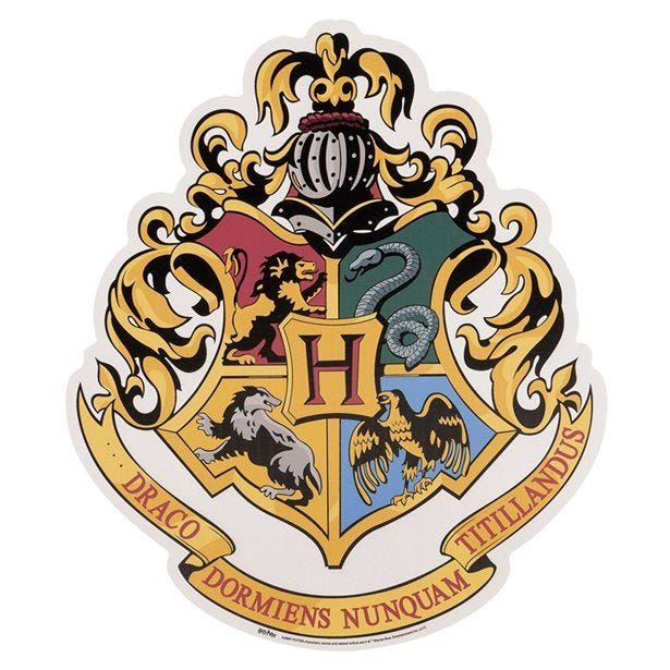 Hogwarts Wall Crest Harry Potter Cardboard Cutout - 61cm x 52cm