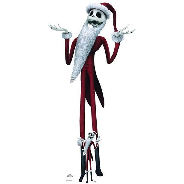 Jack Skellington Santa Suit Cardboard Cutout - 188cm x 94cm