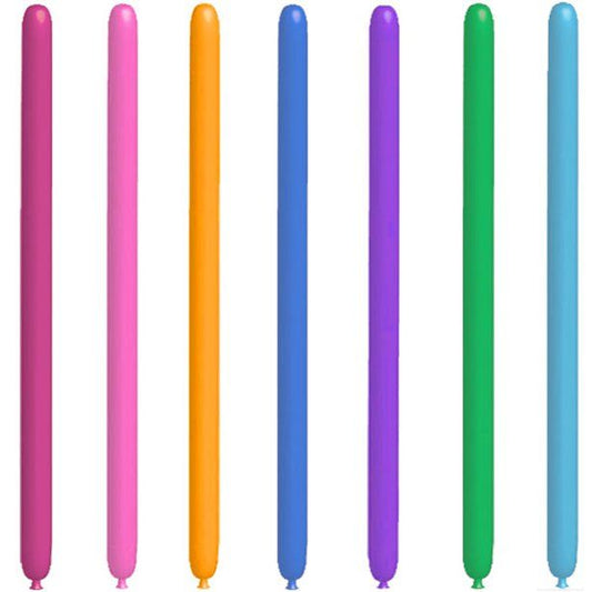 Vibrant Modelling Balloons Assortment - 260Q Latex (100pk)