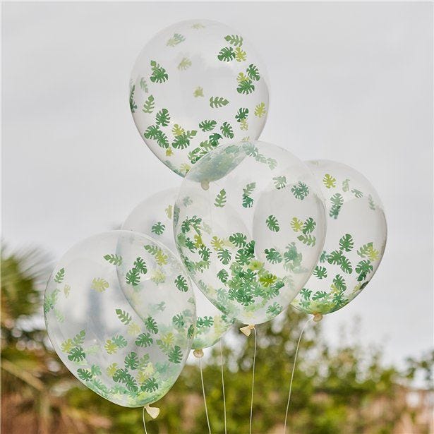 Let's Go Wild Confetti Latex Balloons (5pk)