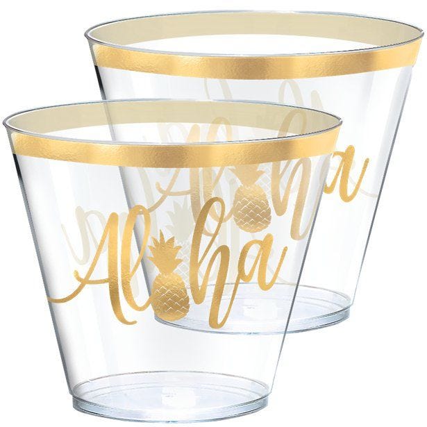 Aloha Summer Plastic Tumblers - 266ml (30pk)