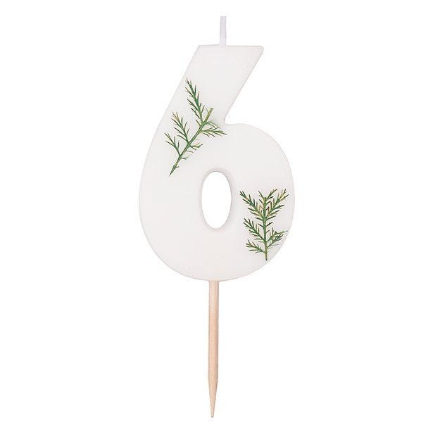 Number 6 Leaf Foliage Candle