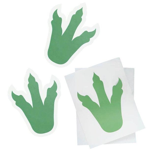 Dinosaur Footprint Stickers (6pk)